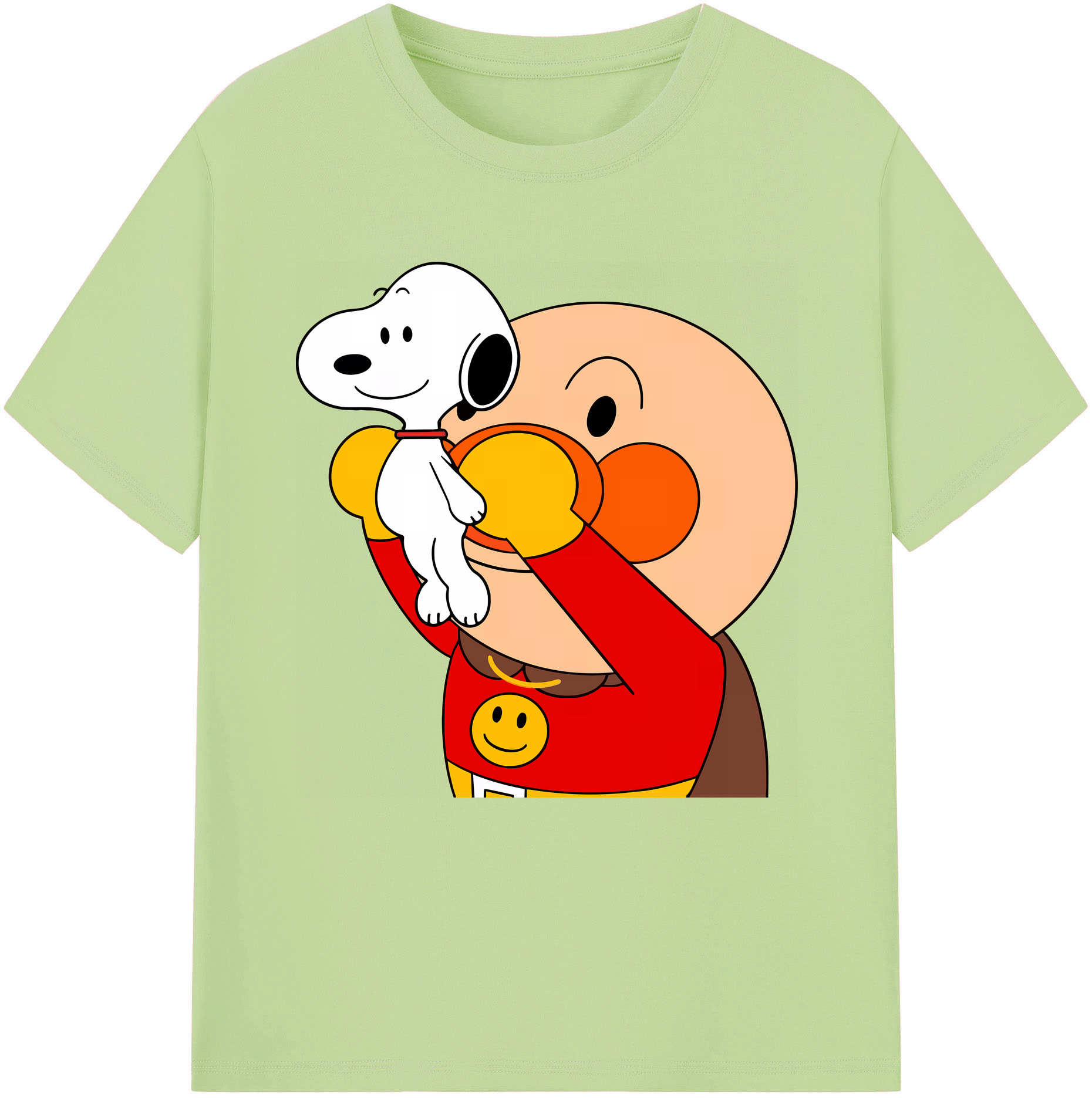 （画像用） アンパンマン Anpanman 綿100％半袖Tシャツ（フロントプリント）